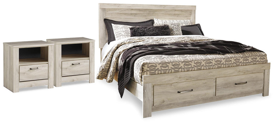 Bellaby Storage Bed and 2 Nightstands