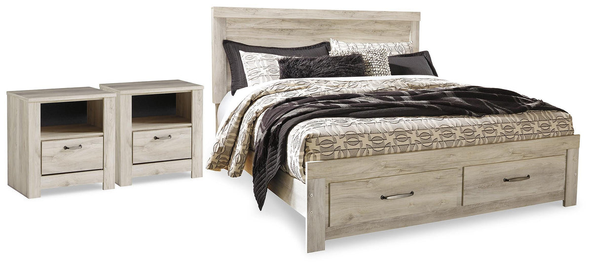 Bellaby Storage Bed and 2 Nightstands