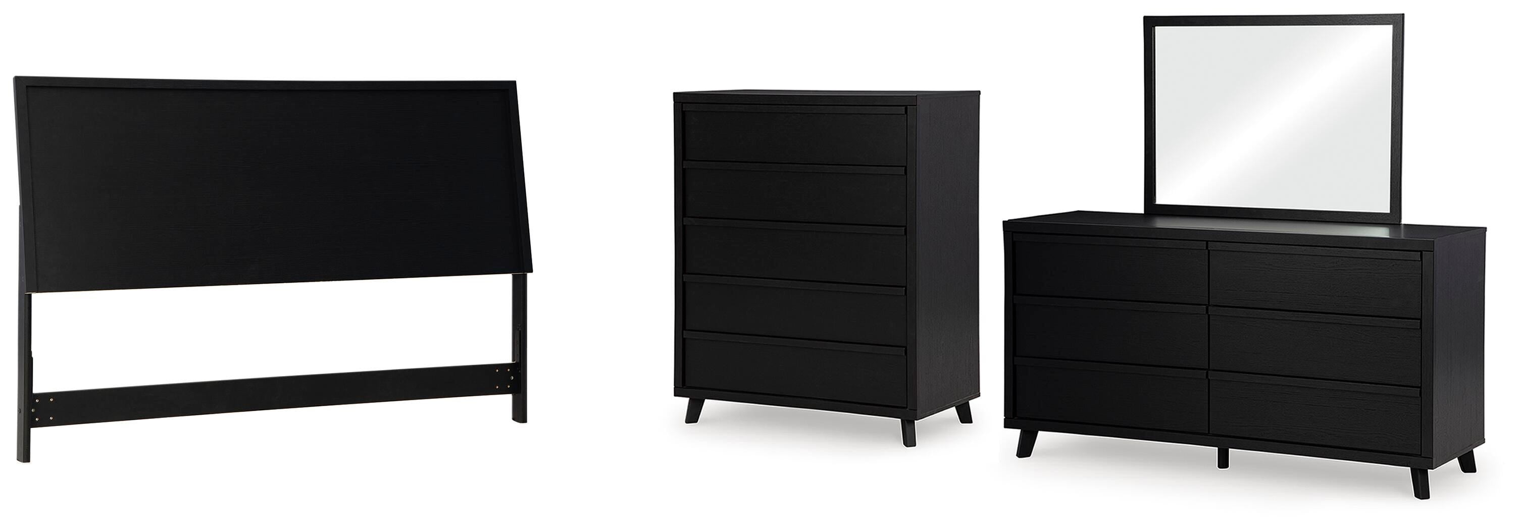 Danziar Panel Headboard, Dresser, Mirror and Chest