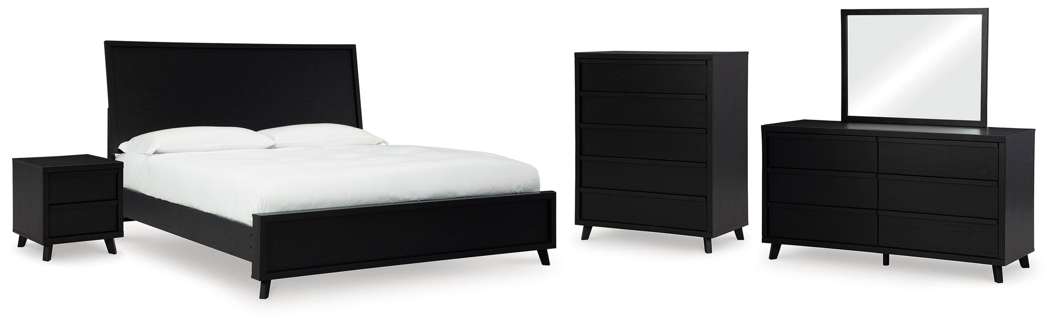 Danziar Panel Bed, Dresser, Mirror, Chest and Nightstand