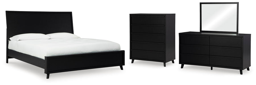 Danziar Panel Bed, Dresser, Mirror and Chest