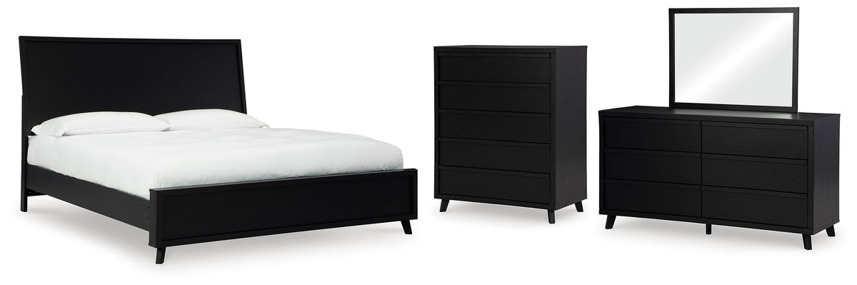 Danziar Panel Bed, Dresser, Mirror and Chest