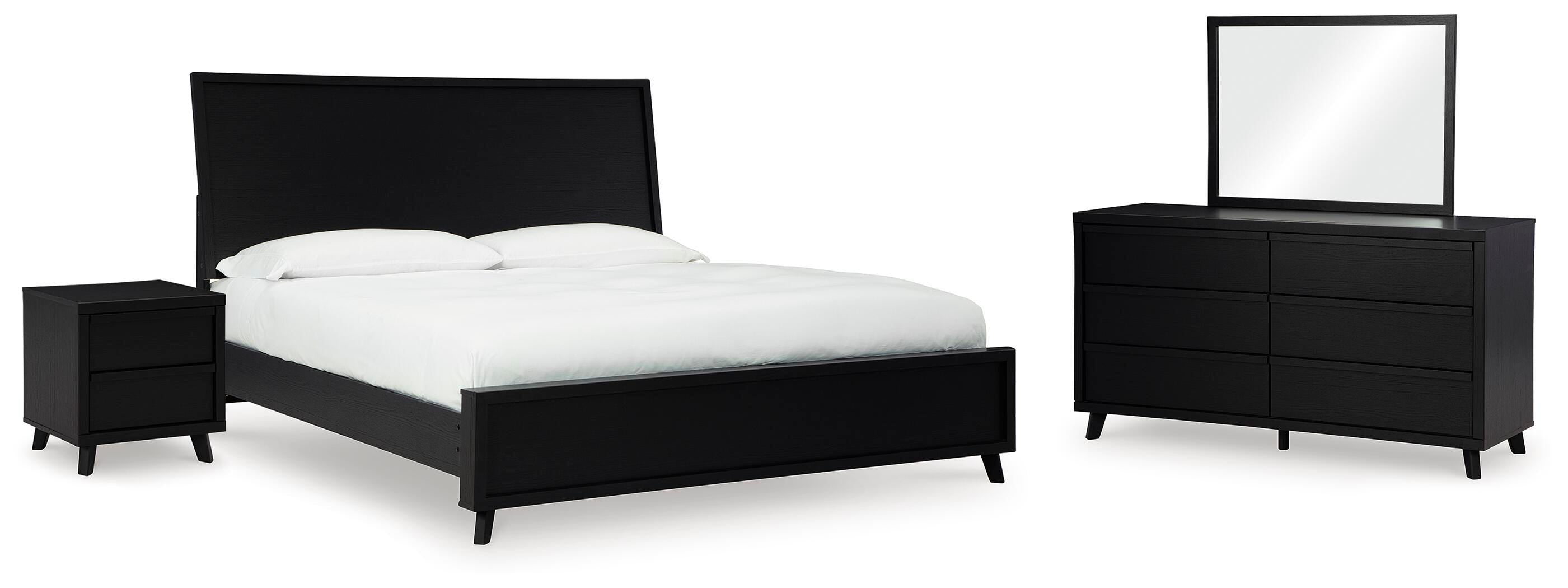 Danziar Panel Bed, Dresser, Mirror and Nightstand