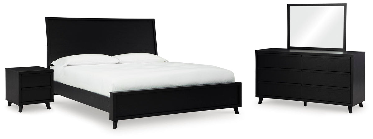 Danziar Panel Bed, Dresser, Mirror and Nightstand
