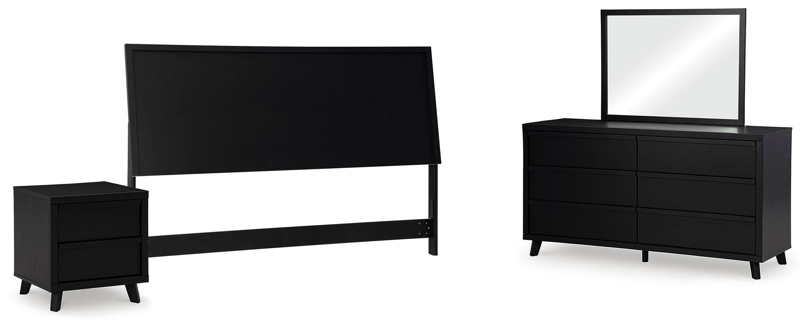 Danziar Panel Headboard, Dresser, Mirror and Nightstand