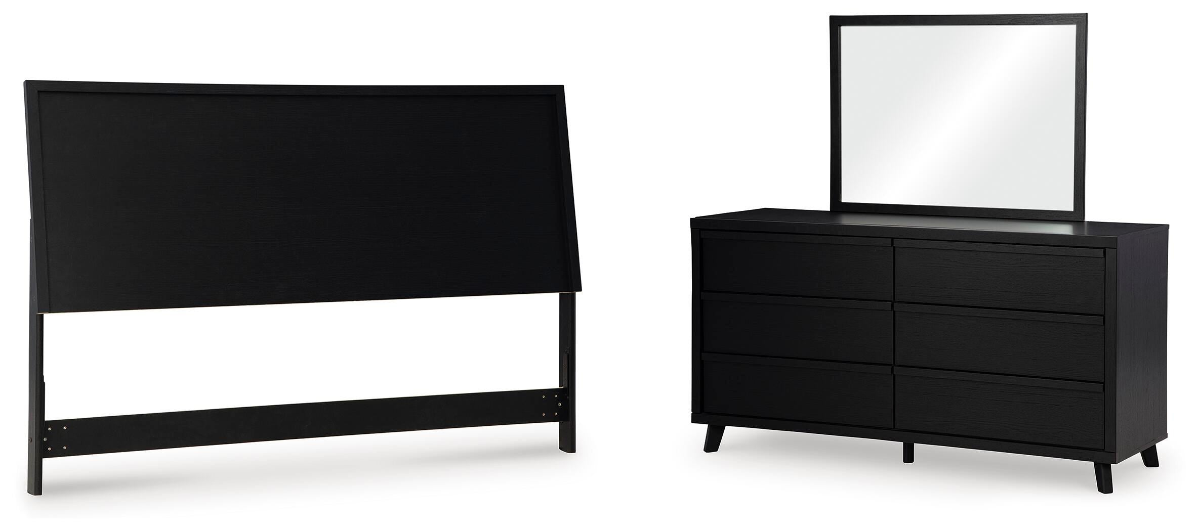Danziar Panel Headboard, Dresser and Mirror