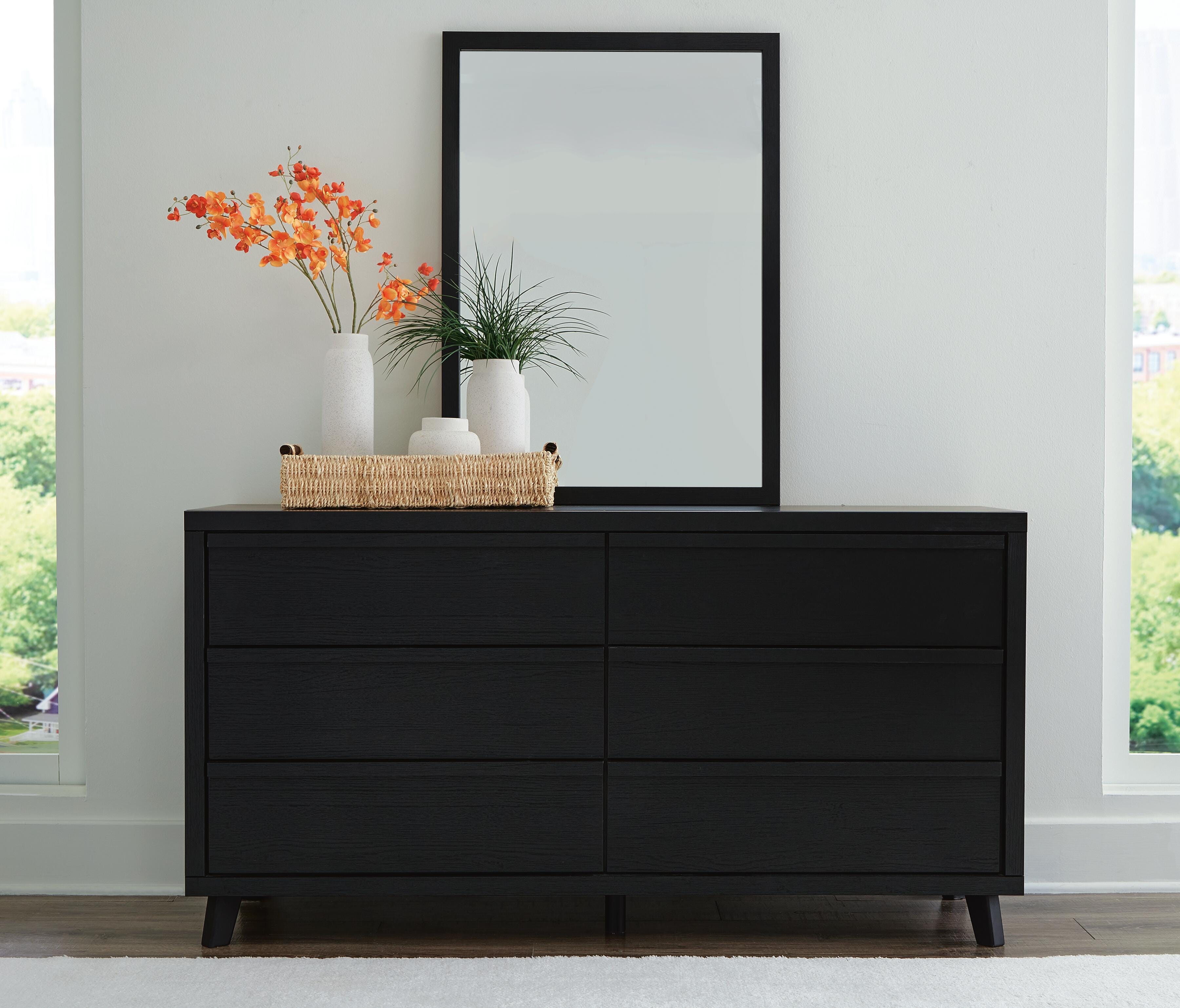 Danziar Panel Bed, Dresser, Mirror and Nightstand