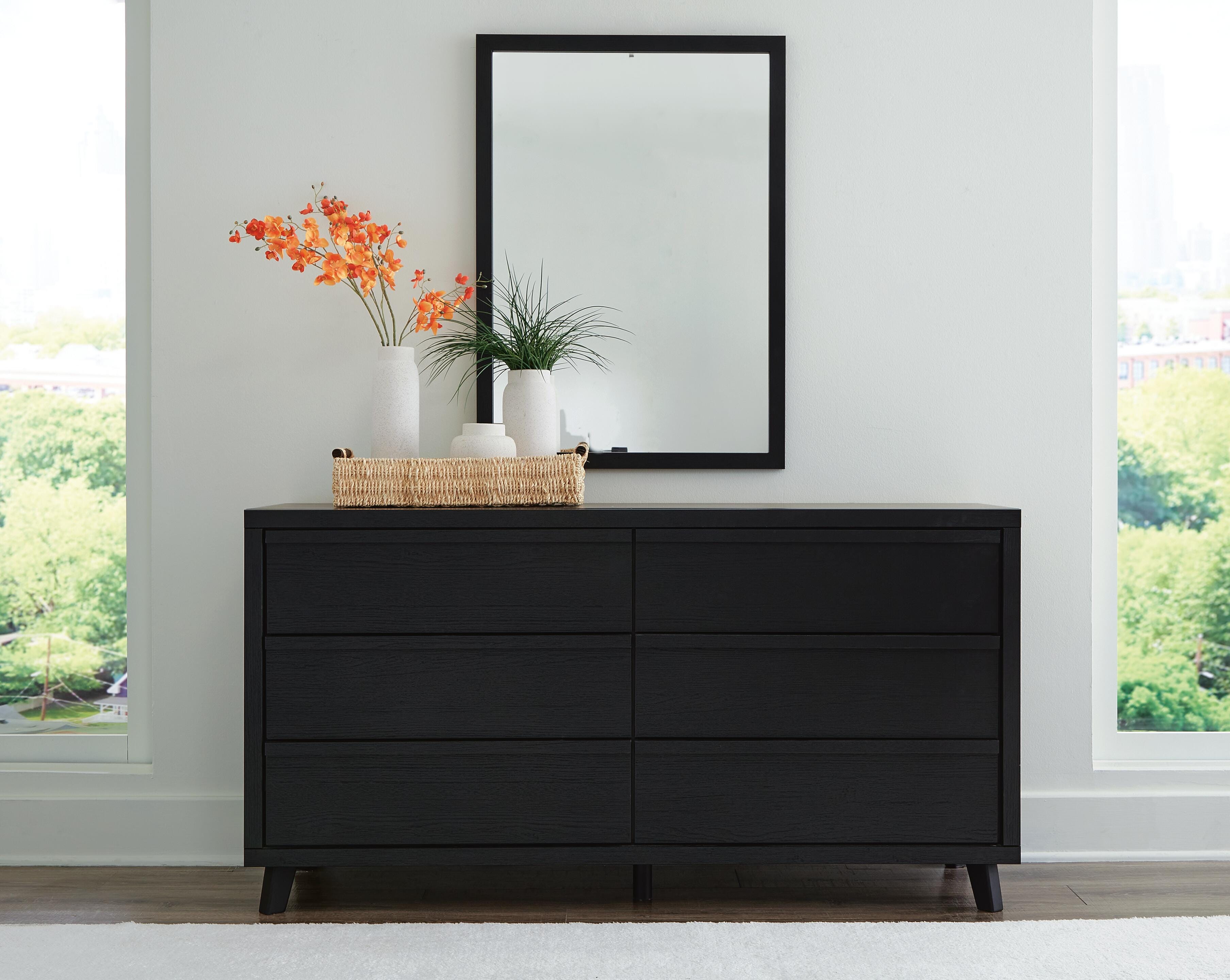 Danziar Panel Bed, Dresser, Mirror and 2 Nightstands