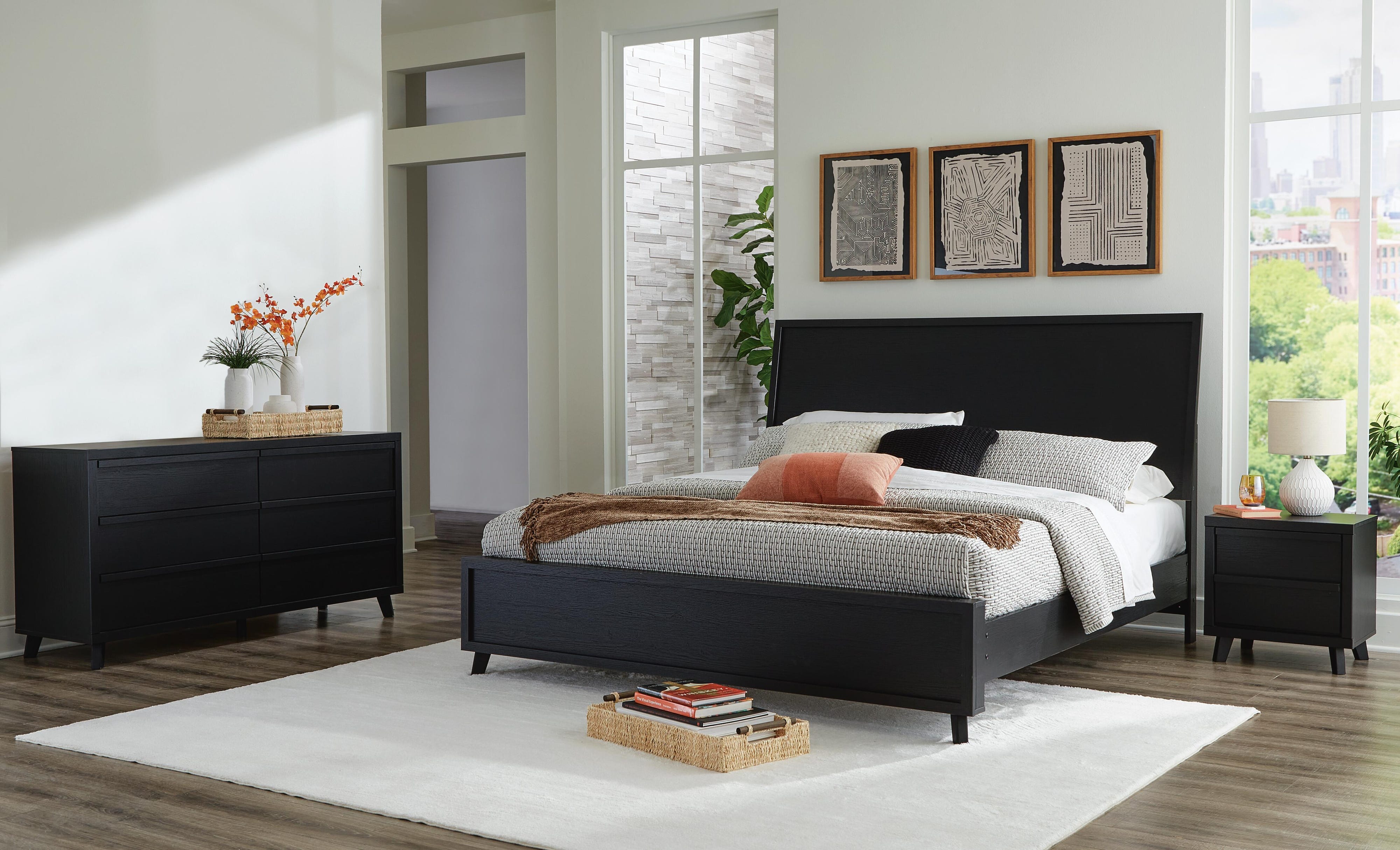 Danziar Panel Bed, Dresser and Nightstand