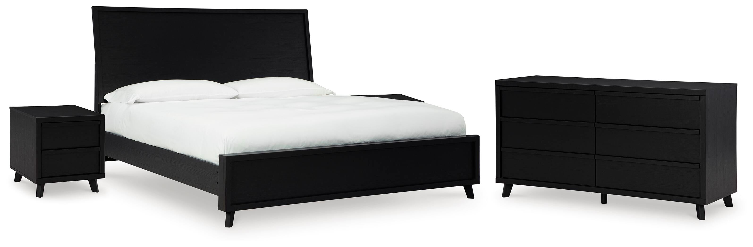 Danziar Panel Bed, Dresser and 2 Nightstands