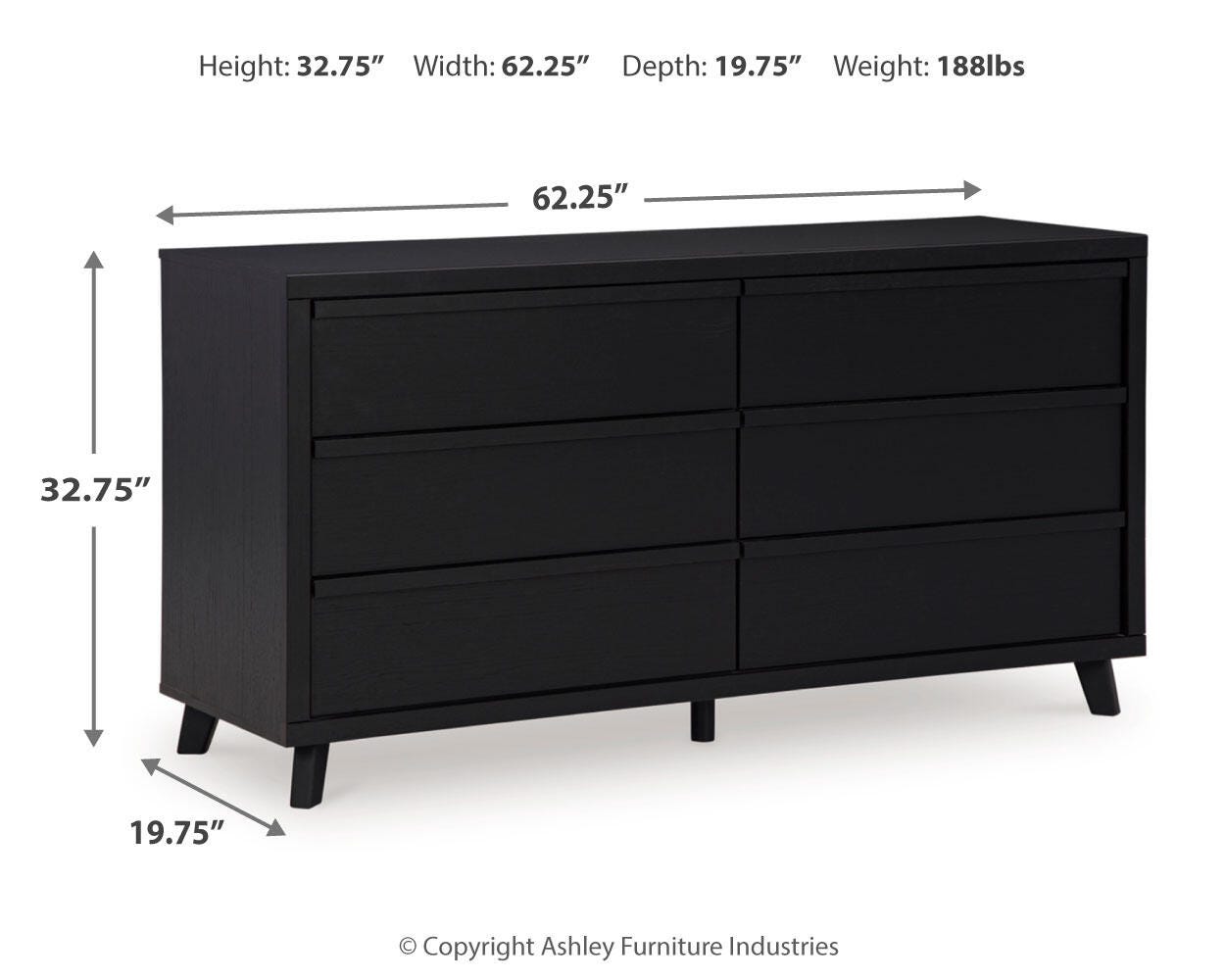 Danziar Panel Bed and Dresser