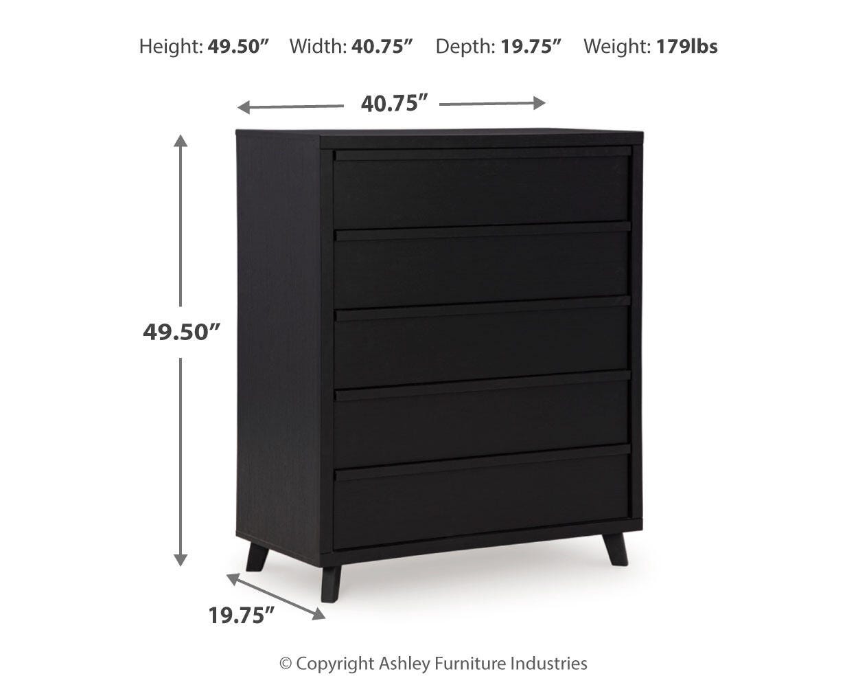 Danziar Panel Headboard, Dresser, Mirror, Chest and 2 Nightstands