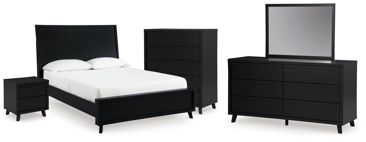 Danziar Panel Bed, Dresser, Mirror, Chest and Nightstand
