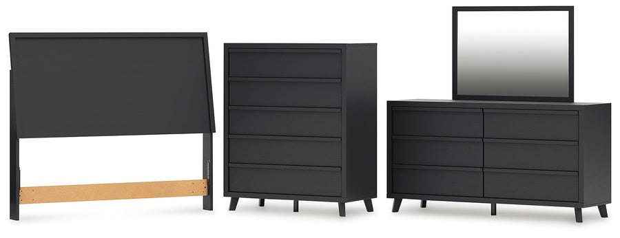Danziar Panel Headboard, Dresser, Mirror and Chest