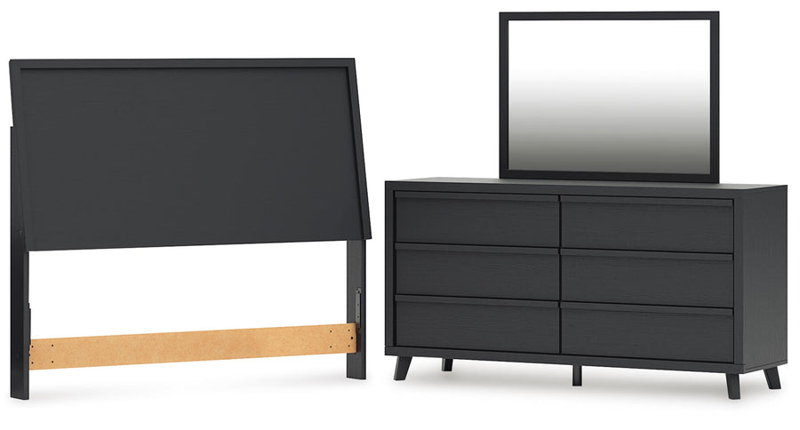 Danziar Panel Headboard, Dresser and Mirror