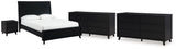 Danziar Panel Bed, 2 Dressers and Nightstand