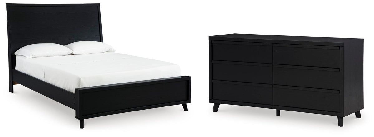 Danziar Panel Bed and Dresser