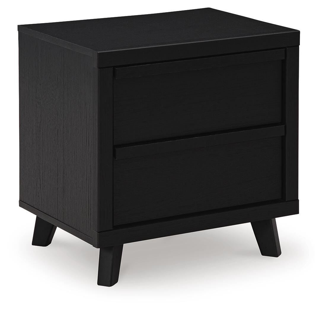 Danziar Panel Platform Bed and 2 Nightstands
