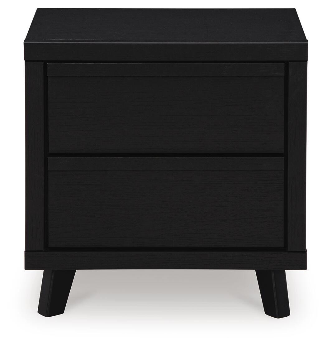 Danziar Panel Platform Bed and 2 Nightstands
