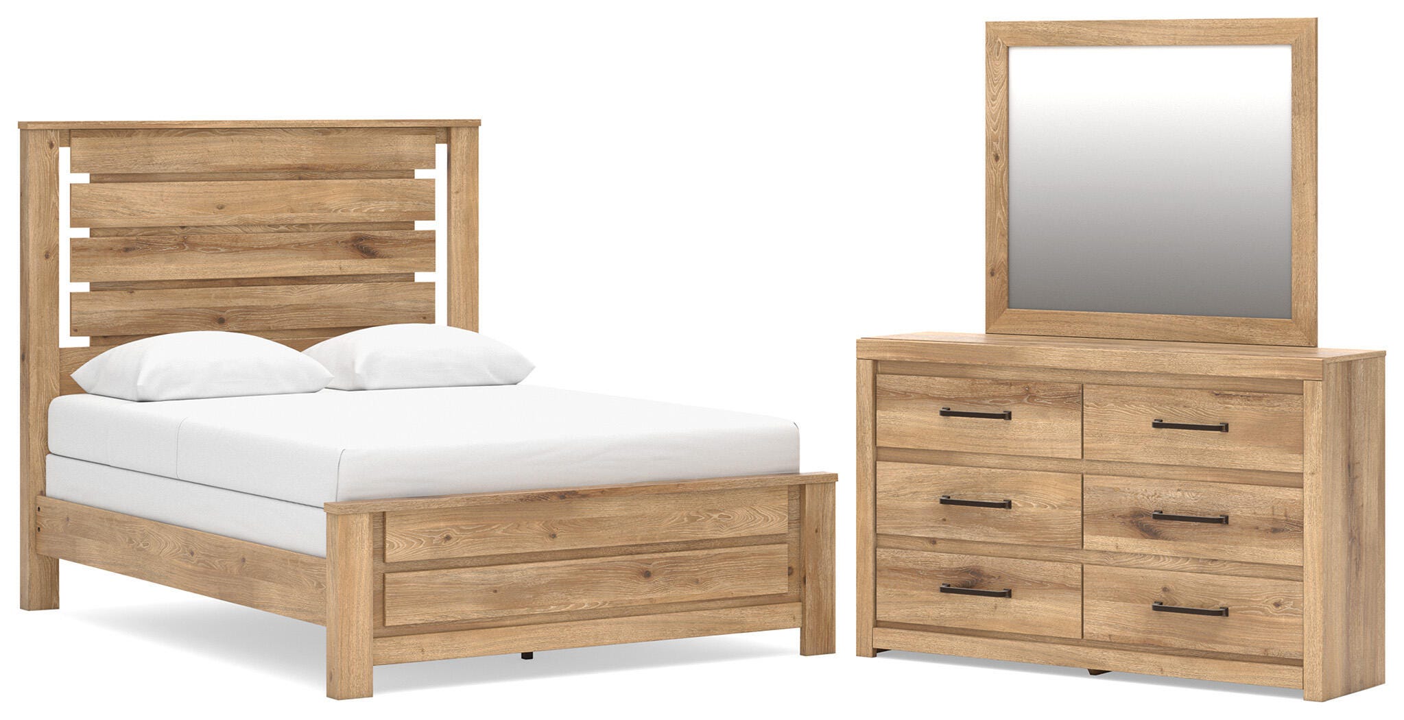 Brozmont Panel Bed, Dresser and Mirror