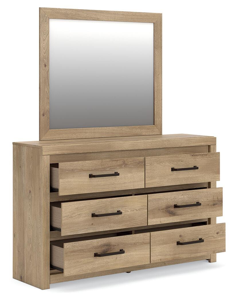 Brozmont Panel Bed, Dresser and Mirror