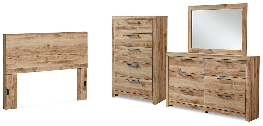 Hyanna Panel Headboard, Dresser, Mirror and Chest