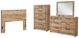 Hyanna Panel Headboard, Dresser, Mirror and Chest