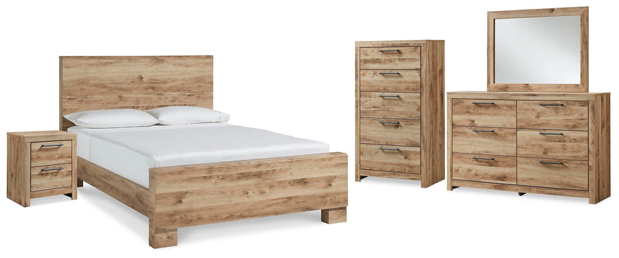Hyanna Panel Bed, Dresser, Mirror, Chest and Nightstand