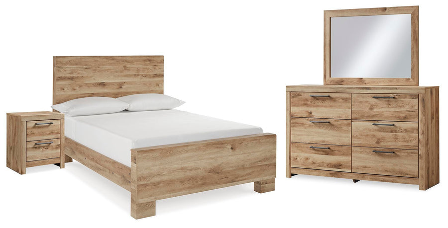 Hyanna Panel Bed, Dresser, Mirror and Nightstand