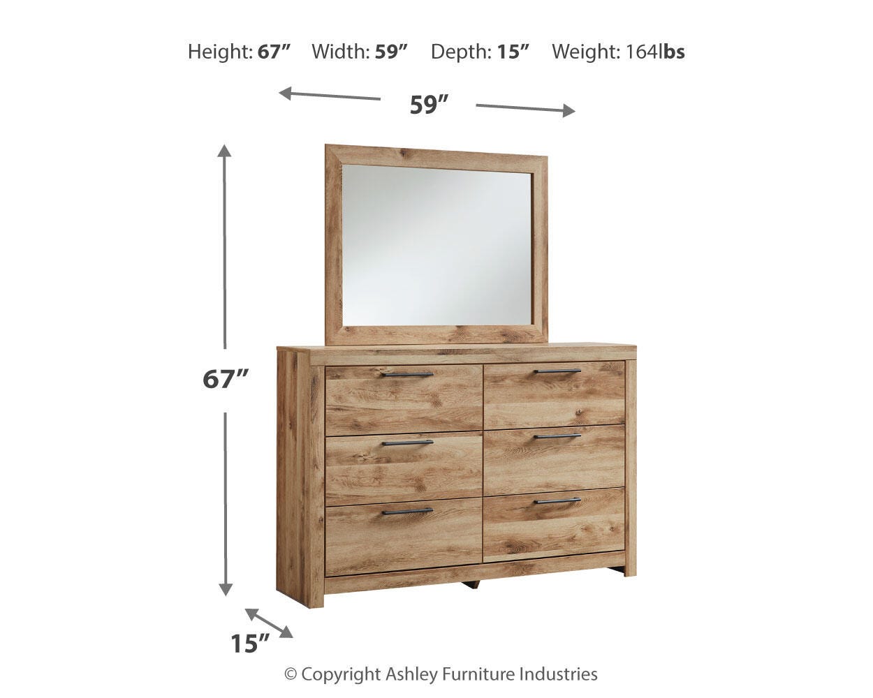 Hyanna Panel Bed, Dresser, Mirror and Nightstand