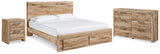 Hyanna Panel Storage Bed, Dresser and Nightstand
