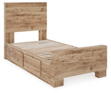 Hyanna Panel Bed with 1 Side Storage