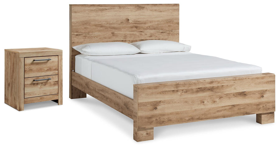 Hyanna Panel Bed and Nightstand