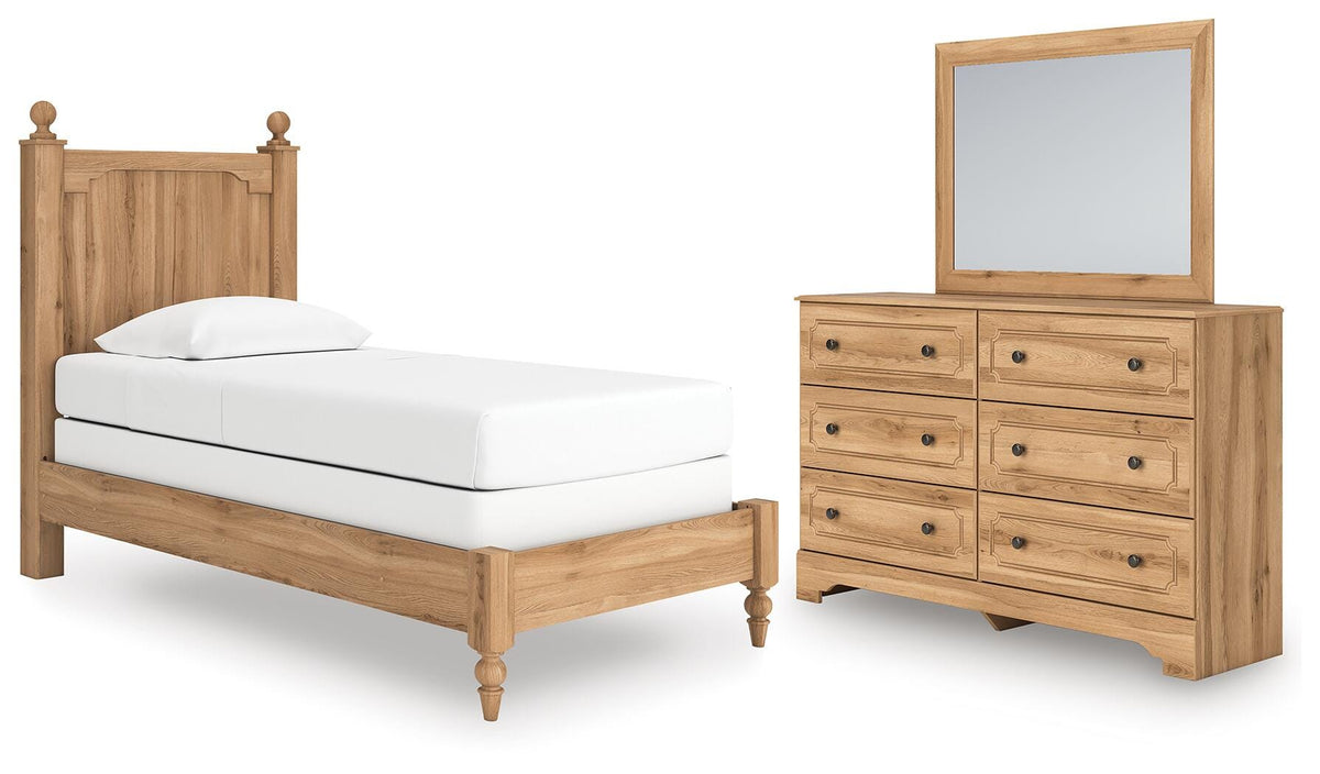 Aleaport Panel Bed, Dresser and Mirror