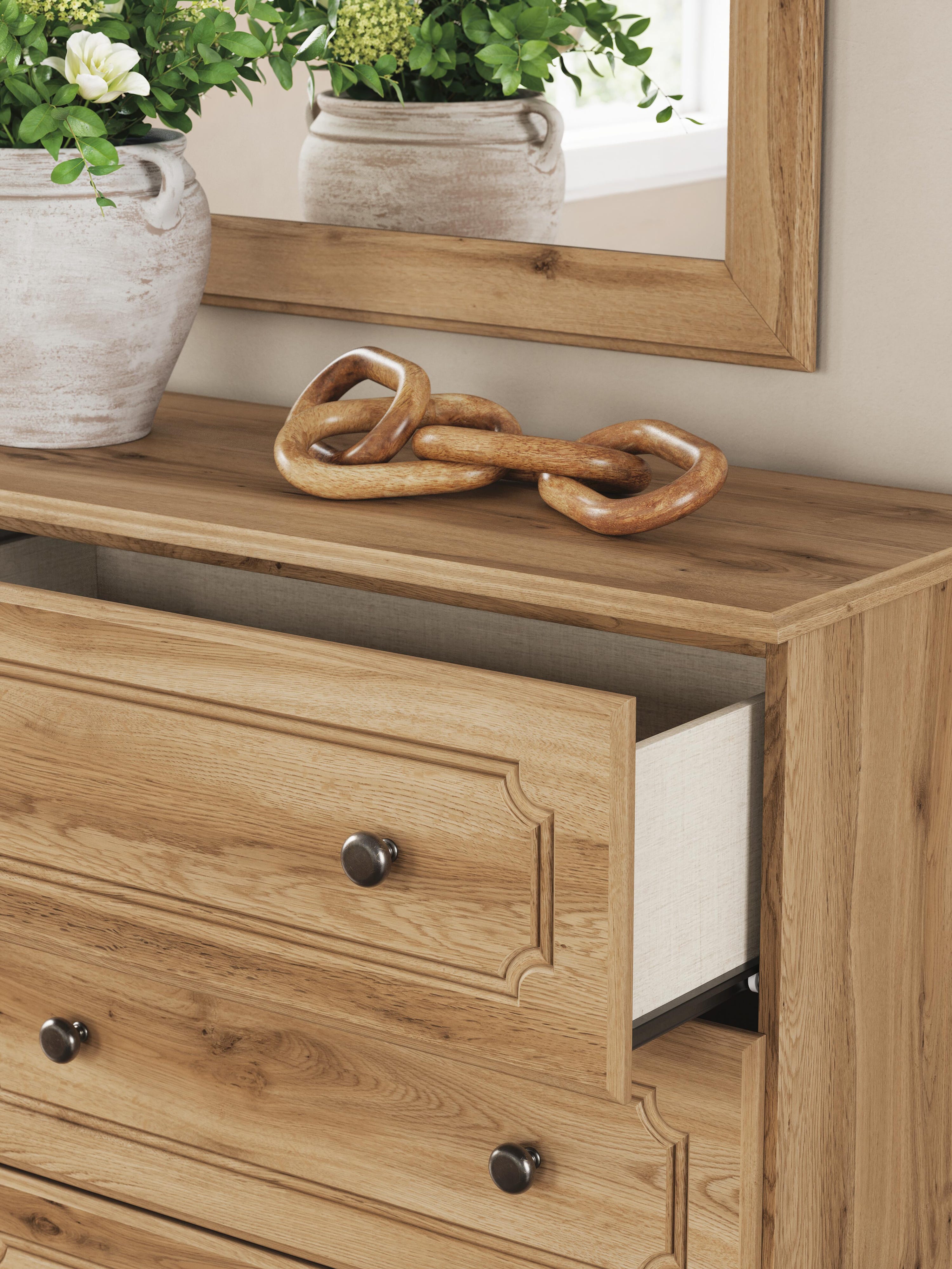 Aleaport Panel Bed, Dresser and Mirror