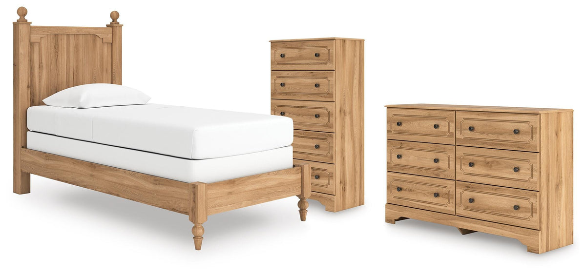 Aleaport Panel Bed with Dresser and Chest