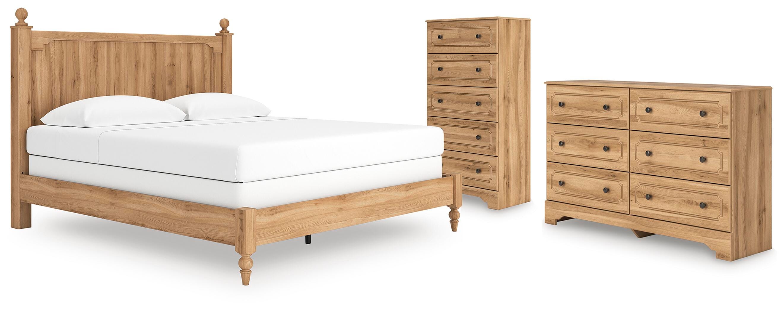 Aleaport Panel Bed with Dresser and Chest