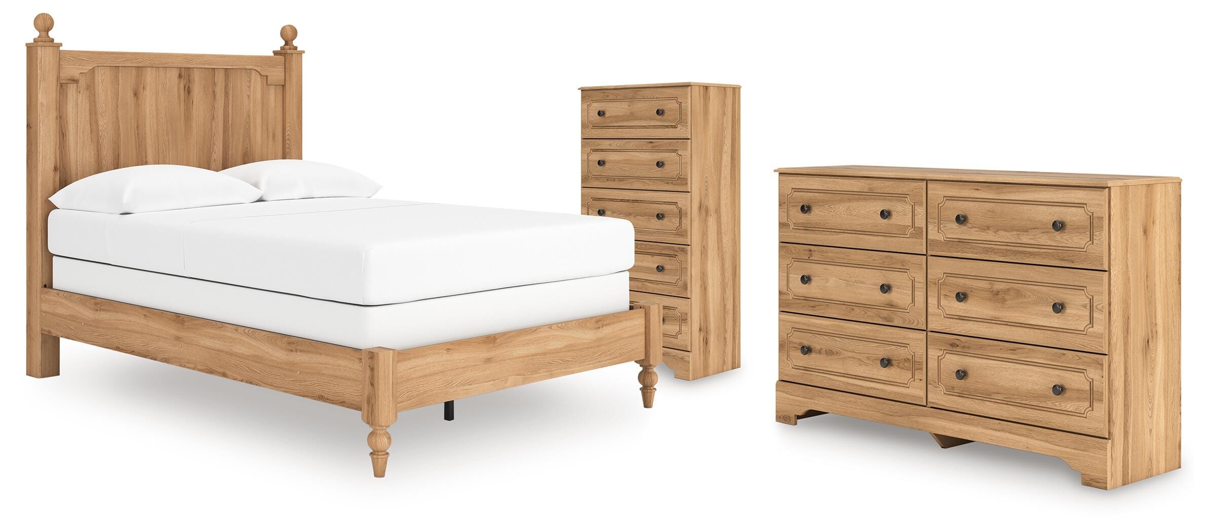 Aleaport Panel Bed with Dresser and Chest