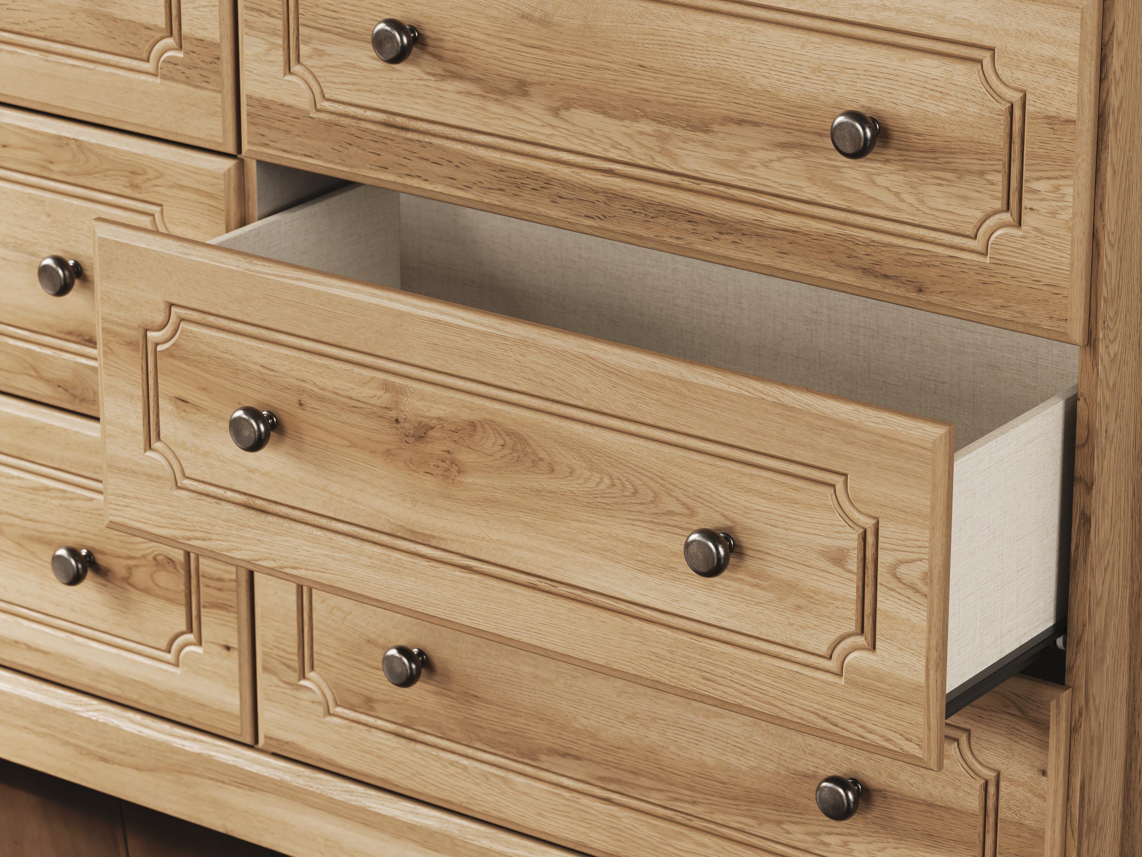 Aleaport Panel Bed with Dresser and Chest