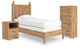 Aleaport Panel Bed with Chest and Nightstand