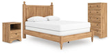 Aleaport Panel Bed with Chest and Nightstand