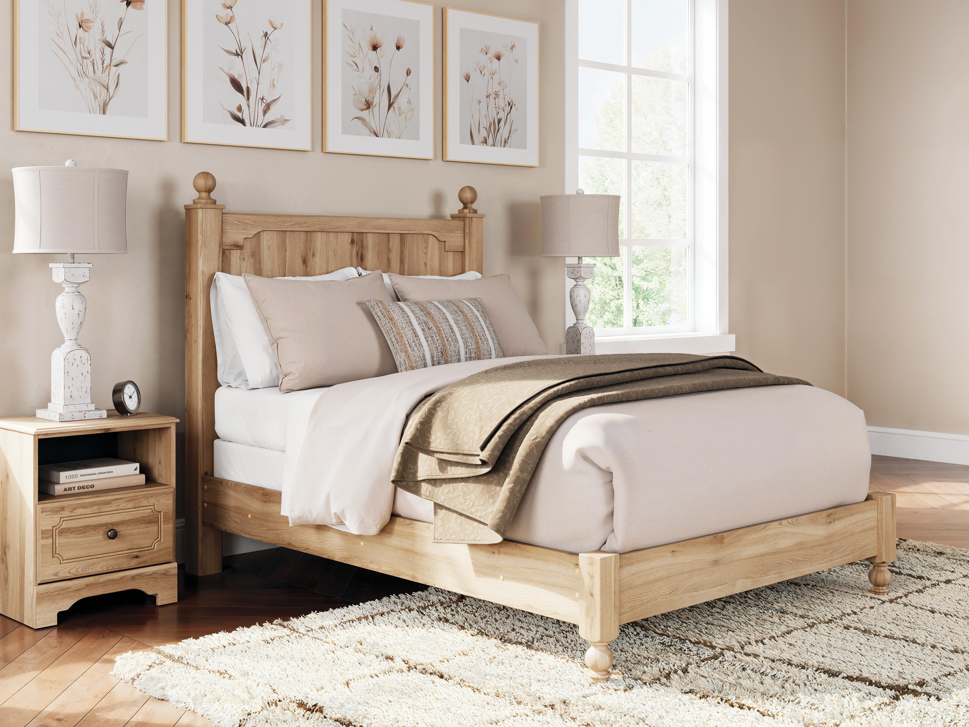Aleaport Panel Bed with Dresser and Chest