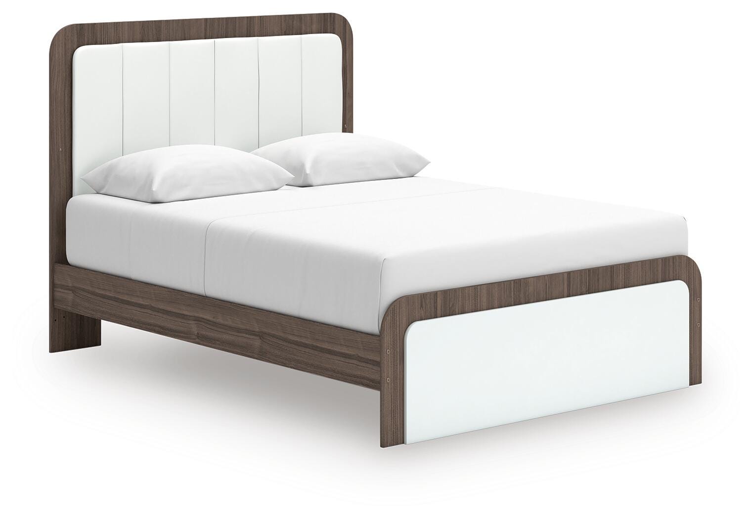 Kendanport Upholstered Bed and 2 Nightstands