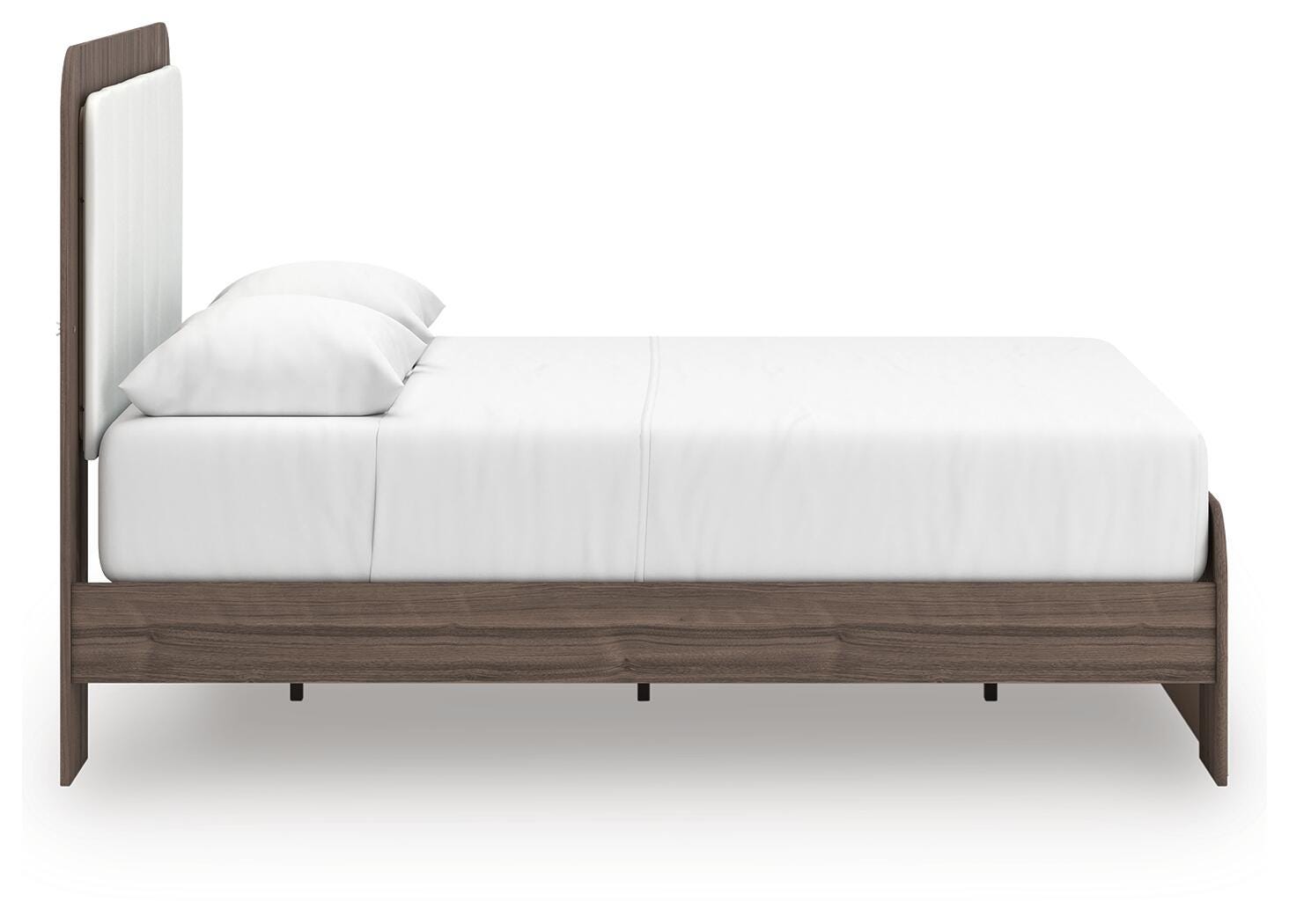Kendanport Upholstered Platform Bed, Dresser and Mirror