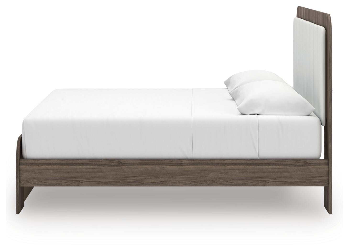 Kendanport Upholstered Bed, Dresser, Mirror and Nightstand