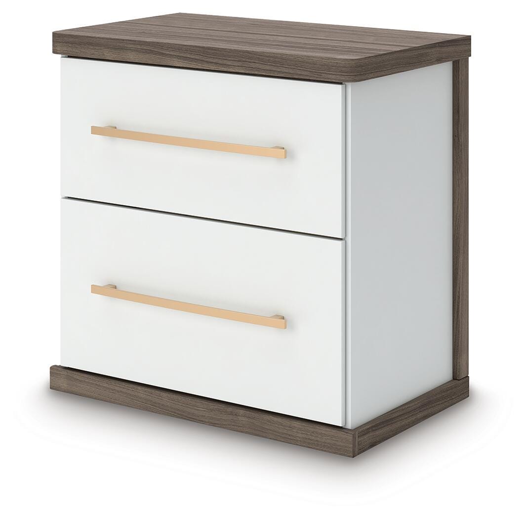 Kendanport Upholstered Bed, Dresser, Mirror and Nightstand