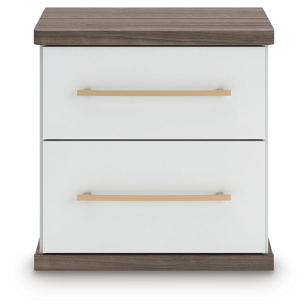 Kendanport Upholstered Bed, Dresser and Nightstand