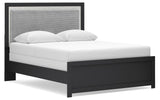 Maeling Upholstered Panel Bed. Dresser, Mirror and Nightstand