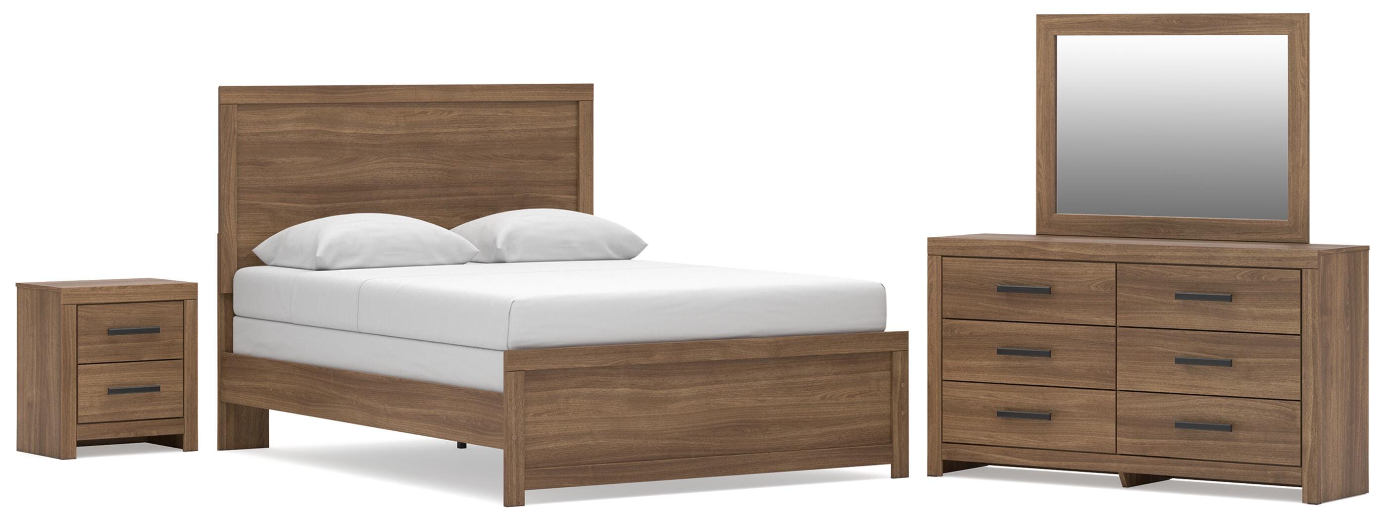 Broachmyn Panel Bed. Dresser, Mirror and Nightstand