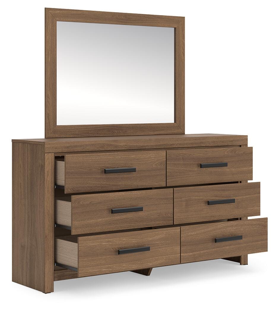 Broachmyn Panel Bed. Dresser, Mirror and Nightstand